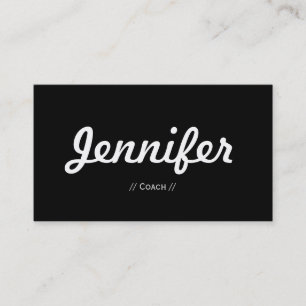 Carte De Visite Entraîneur - Concise simple minimale