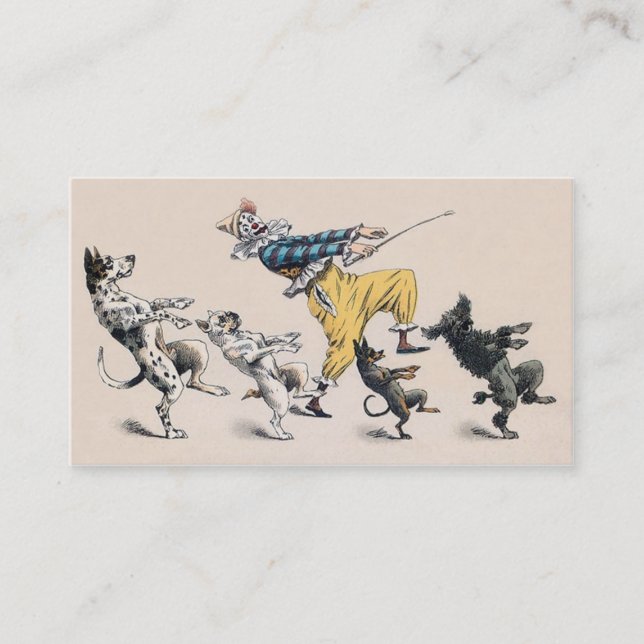 Carte De Visite Entraîneur d'animal ou de chien, clown, professeur (Devant)