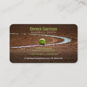 Carte De Visite Entraîneur de baseball Baseball