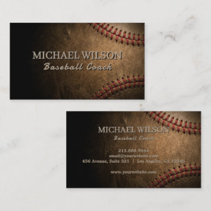 Carte De Visite Entraîneur de baseball vintage Entraîneur de spo