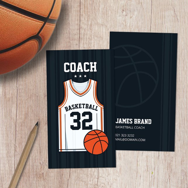 Carte De Visite Entraîneur de basket-ball moderne (Créateur téléchargé)