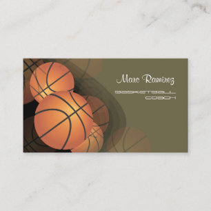 Carte De Visite Entraîneur de basket-ball PixDezines/couleur de fo