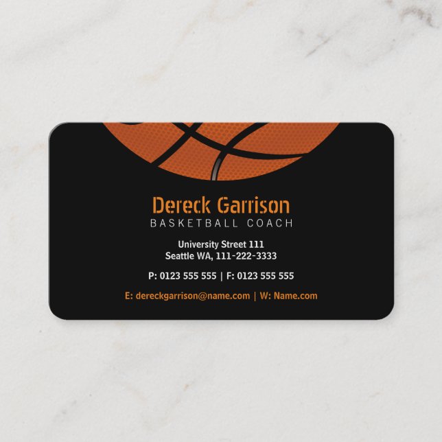 Carte De Visite Entraîneur de basket-ball | Sport (Devant)