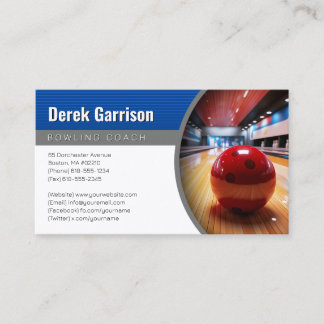 Carte De Visite Entraîneur de Bowling | Offre Sport Parfaite