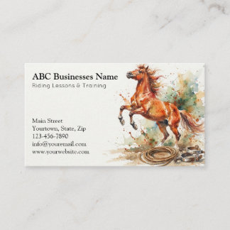 Carte De Visite Entraîneur de chevaux professionnel