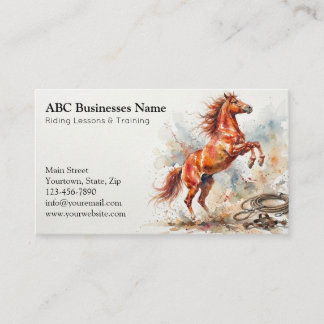 Carte De Visite Entraîneur de chevaux professionnel