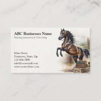 Carte De Visite Entraîneur de chevaux professionnel