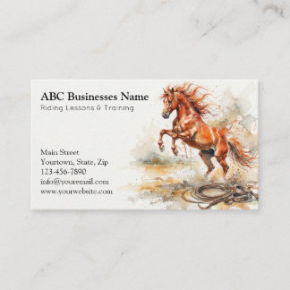 Carte De Visite Entraîneur de chevaux professionnel
