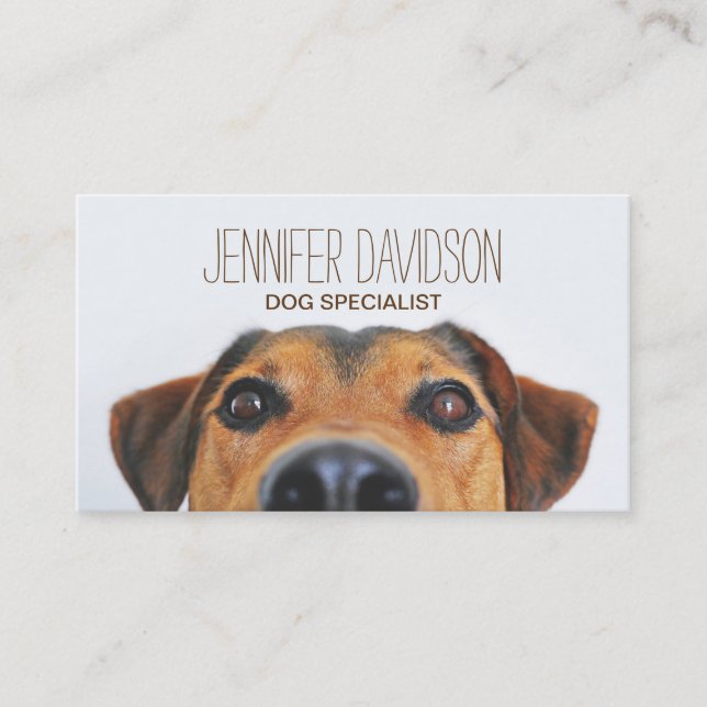 Carte De Visite Entraîneur de chien personnalisé (Devant)