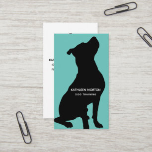 Carte De Visite Entraîneur de chien Silhouette noire
