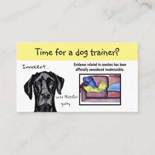 Carte De Visite Entraîneur de chien Whimsical Chien jaune Highligh