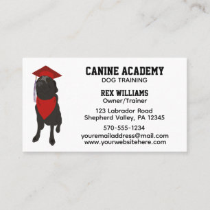 Carte De Visite Entraîneur de chiens École d'obéissance