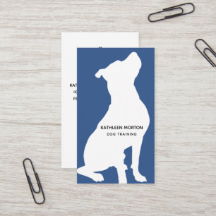 Carte De Visite Entraîneur de chiens silhouette moderne
