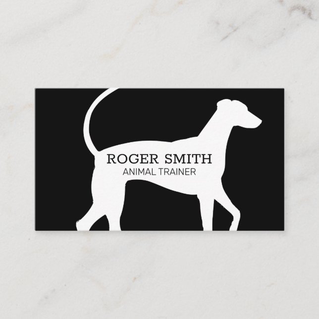 Carte De Visite Entraîneur de chiens | Sitter | Fermeture de l'icô (Devant)