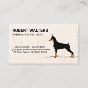 Carte De Visite Entraîneur de chiens   Sitter   Spécialiste du com