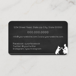 Carte De Visite Entraîneur de chiens Voiture d'affaires pour son C