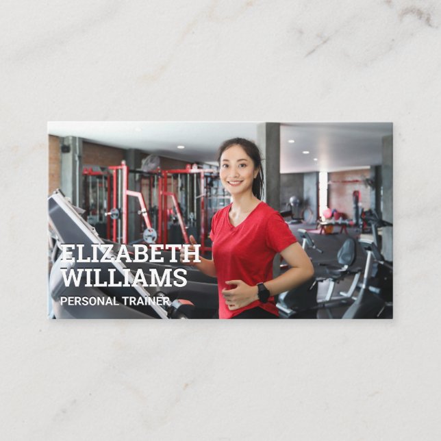 Carte De Visite Entraîneur de conditionnement physique sur tapis r (Devant)