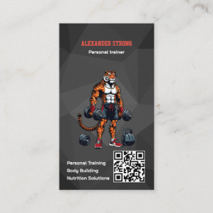 Carte de visite entraîneur de fitness musculation