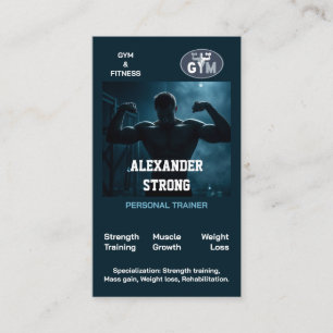 Carte de visite entraîneur de fitness musculation