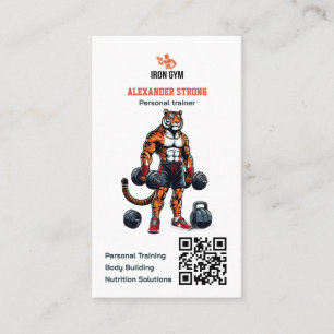 Carte de visite entraîneur de fitness musculation 