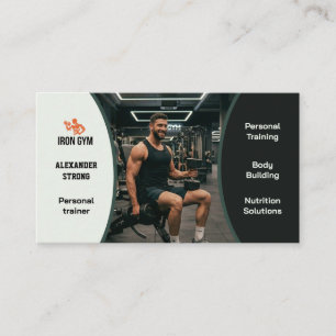 Carte de visite entraîneur de fitness musculation 