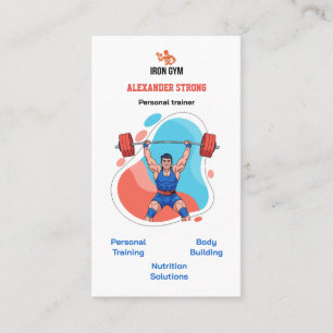 Carte de visite entraîneur de fitness musculation 
