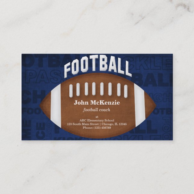 Carte De Visite Entraîneur de football (Devant)