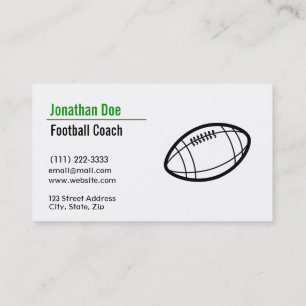 Carte de visite Entraîneur De Football Entièrement
