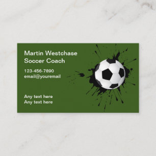 Carte De Visite Entraîneur de football Simple Cool Thème de ball