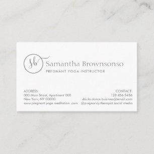 Carte De Visite Entraîneur de naissance Doula natale