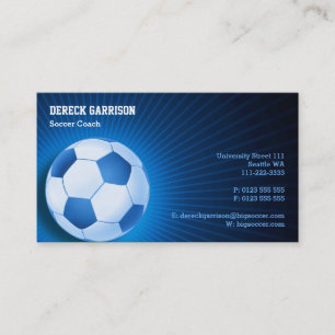 Carte De Visite Entraîneur de sports du football du football  