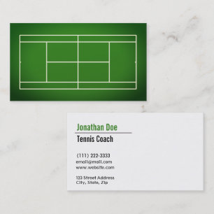 Carte de visite entraîneur de tennis
