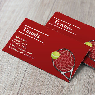Carte De Visite Entraîneur de tennis Instructeur sportif moderne 