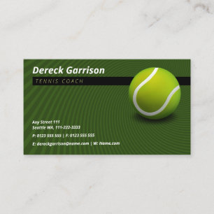 Carte De Visite Entraîneur de tennis   Leçons de pratique de for