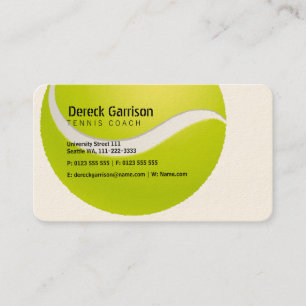 Carte De Visite Entraîneur de tennis  Leçons de pratique des for