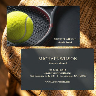Carte De Visite Entraîneur de Tennis Professionnel Raquette & Ball
