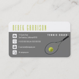 Carte De Visite Entraîneur de tennis professionnel   Raquette de 