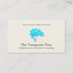 Carte De Visite Entraîneur de vie Conseiller Spirituel Turquoise A