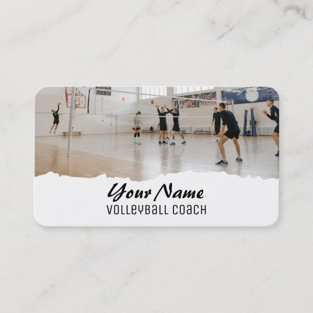 Carte De Visite Entraîneur de volley-ball (Devant)