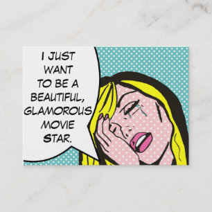 Carte De Visite Entraîneur dramatique/metteur en scène Pop Art Car