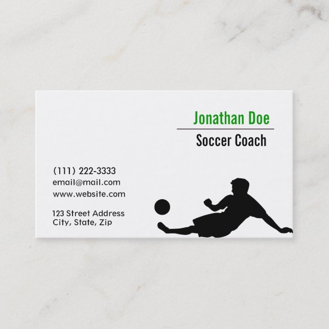 Carte De Visite Entraîneur du football (Devant)