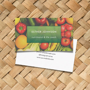 Carte De Visite Entraîneur élégant moderne de la vie de nutriti
