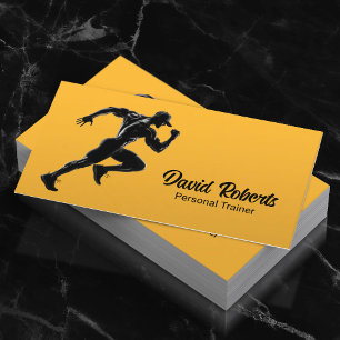 Carte De Visite Entraîneur Fitness Coach Minimaliste Or