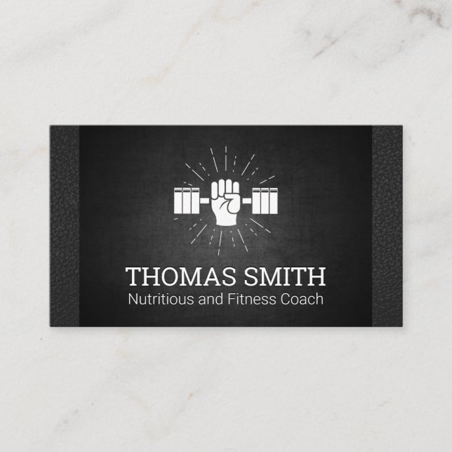 Carte De Visite Entraîneur Fitness | Formateur personnel | Poids d (Devant)