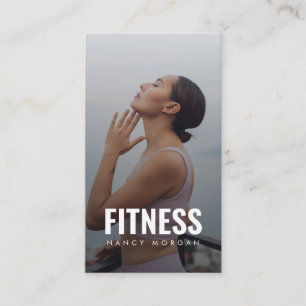 Carte De Visite Entraîneur Personnel Code QR Photo de Fitness Mode