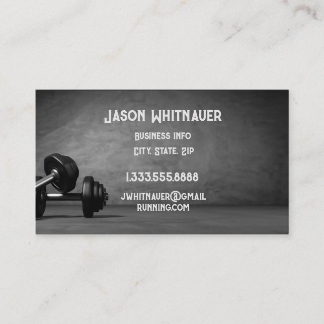 Carte De Visite Entraîneur personnel de conditionnement physique,  (Devant)