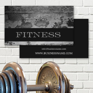 Carte De Visite Entraîneur Personnel de Fitness Black Grunge