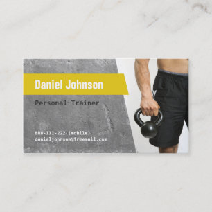 Carte De Visite Entraîneur Personnel de Fitness en Béton Photo