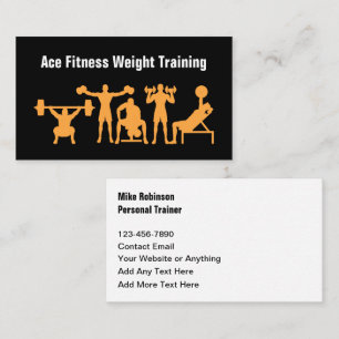 Carte De Visite Entraîneur Personnel de Fitness et Coach