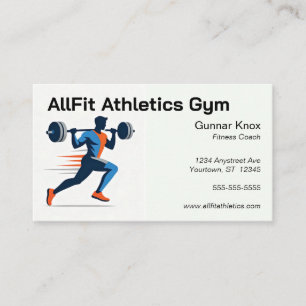 Carte De Visite Entraîneur Personnel de Musculation Coach Fitness